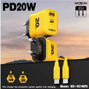 آداپتور شارژر موکسوم مدل MOXOM MX-HC146 PD 20W