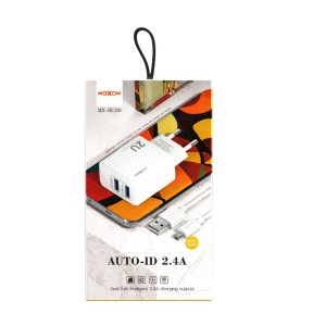 آداپتور شارژر موکسوم مدل MOXOM MX-HC130 2.4A کابل میکرو